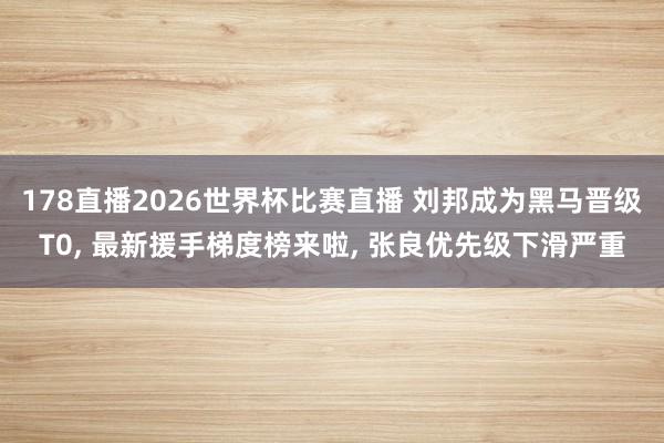178直播2026世界杯比赛直播 刘邦成为黑马晋级T0, 最新援手梯度榜来啦, 张良优先级下滑严重