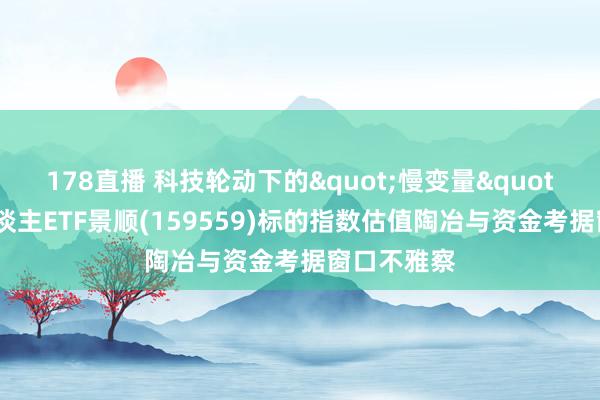 178直播 科技轮动下的"慢变量"！机器东谈主ETF景顺(159559)标的指数估值陶冶与资金考据窗口不雅察